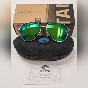 Costa Del Mar Peli Green Mirror Polarized 580P Sunglasses 6S4002 NEW IN BOX